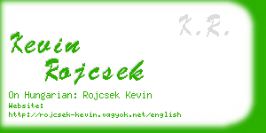 kevin rojcsek business card